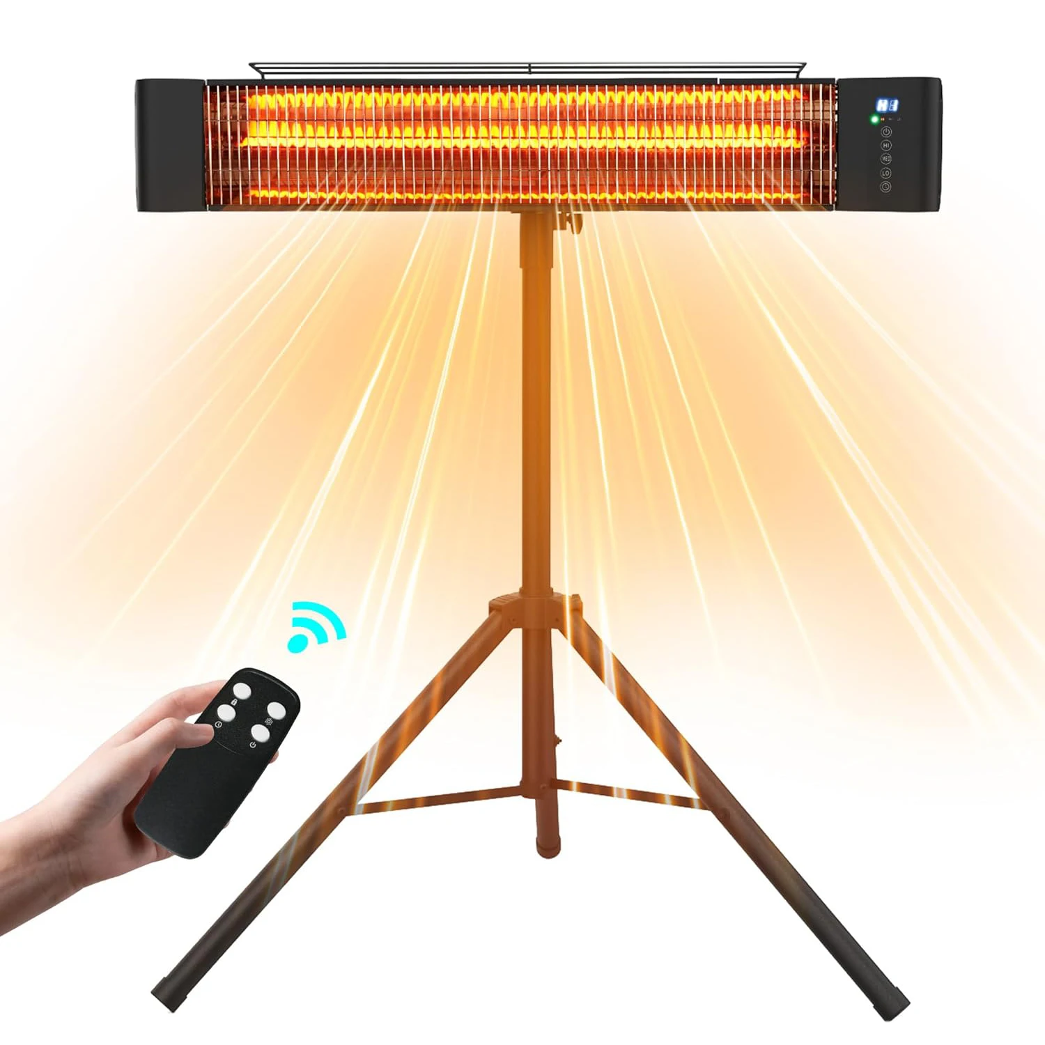 Outdoor Heater Infrared Electric Patio Carbon Infrared Patio Heaters for Outdoor Use 1500W Wall Mounted Ceiling Tripod Heater