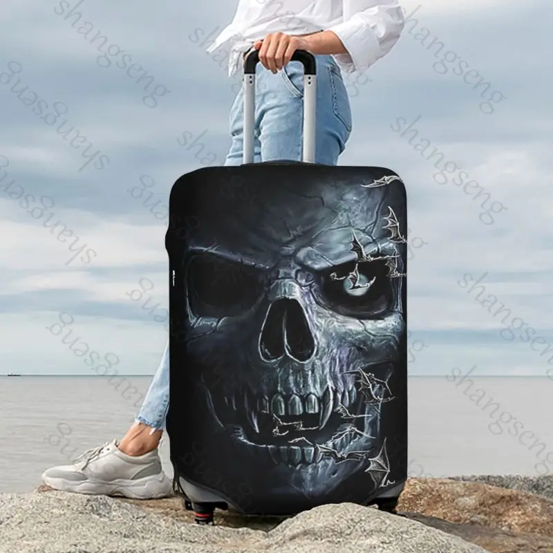 Evil Hands Skull Travel suitcase protective case, suitcase cover, elastic protection, washable Luggage cover, 18-32 in