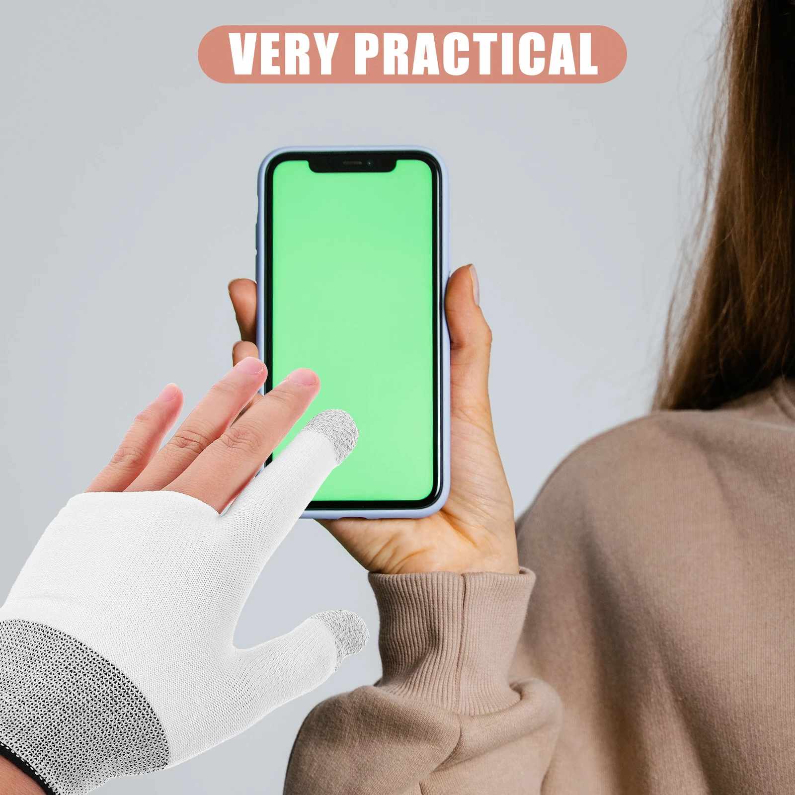 

Sweat-proof Mobile Phone Finger Cover Gloves Gaming Ultra-thin Cell Sleeves Breathable for Nylon Thumb