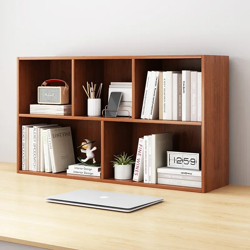 Multi-functional Desktop Shelf Bookshelf Office Countertop Storage Rack Storage Lattice Cabinet Simple Bookcase