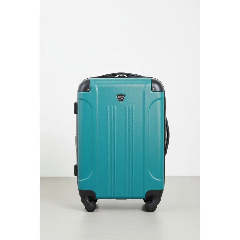 Expandable 20" Carry-On Hardside Spinner Luggage with 360° Wheels, Teal - Perfect for Travelers