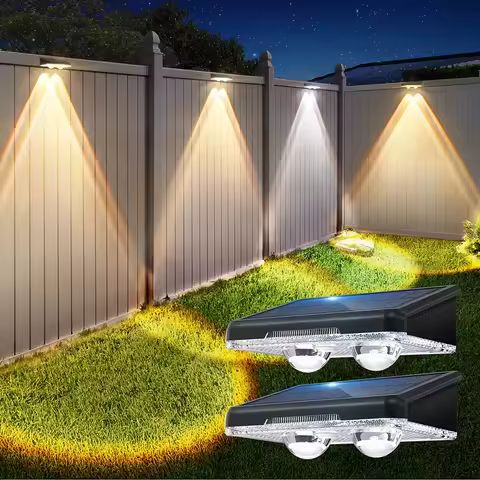 2/3Led Solar Powered Landscape Lights Waterproof High Brightness Wall Mounted for Garden Pathway Deck Stairs Outdoor Lighting