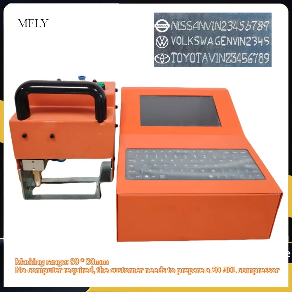 220V/110V Portable Metal Pneumatic Dot Peen Marking Machine For VIN Code(80*30mm) Frame Marking Machine Engine No