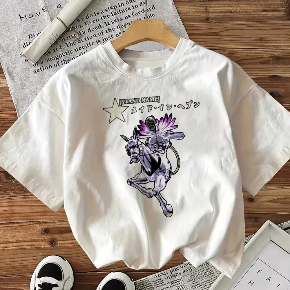 Jojo’s Bizarre Adventure top tees femme clearance sales anime korean fashion 80s meme t shirt gothic summer jojifuku