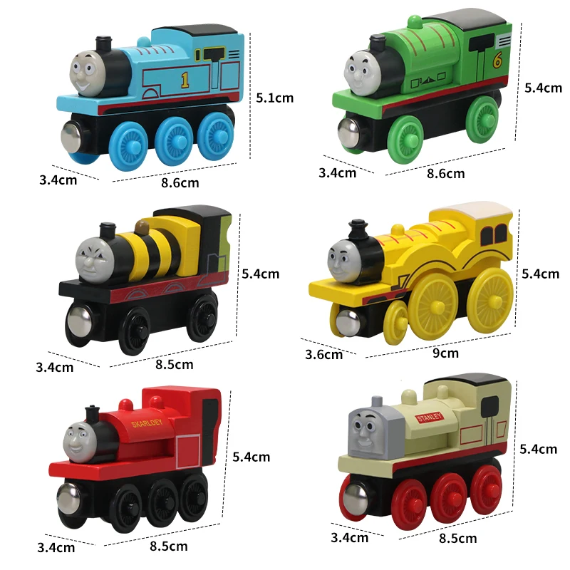 Thomas and Friends Wooden Pocket Toy Train Model Molley Gold Diesel Lady Toby Railway Road Track Educational Toy Gift For Boys