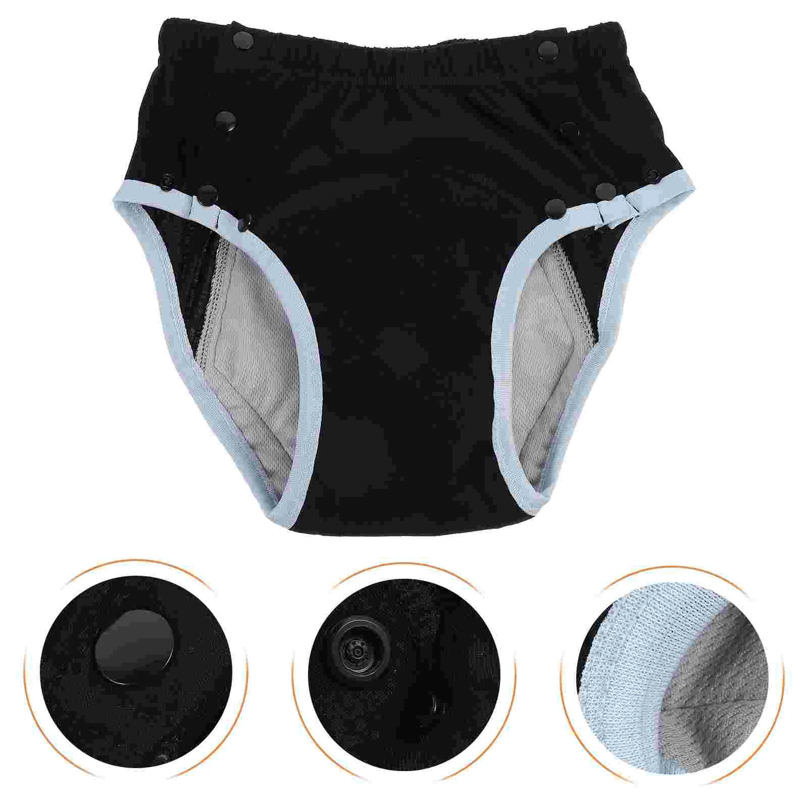 Diapers Anti-leak Washable Urinal Pant Women Aldult Elderly Reusable Black