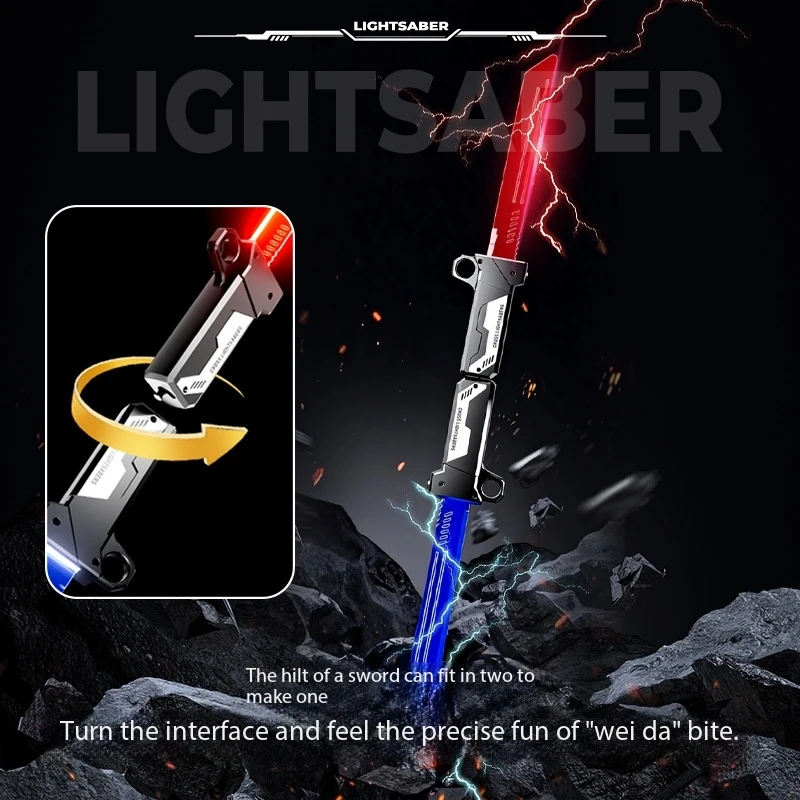 Jouet d'extérieur, épée rotative brillante, Flash multicolore, lumière LED brillante, jouet interactif de fête en famille pour enfants et adultes