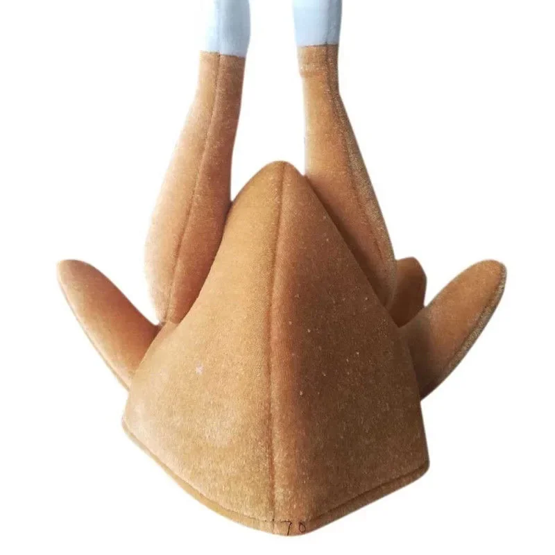 Turkey Thanksgiving Hat Novelty Cooked Chicken Bird Secret Santa Fancy Dress Funny Adults Hat Festival Costume Caps New Arrivals