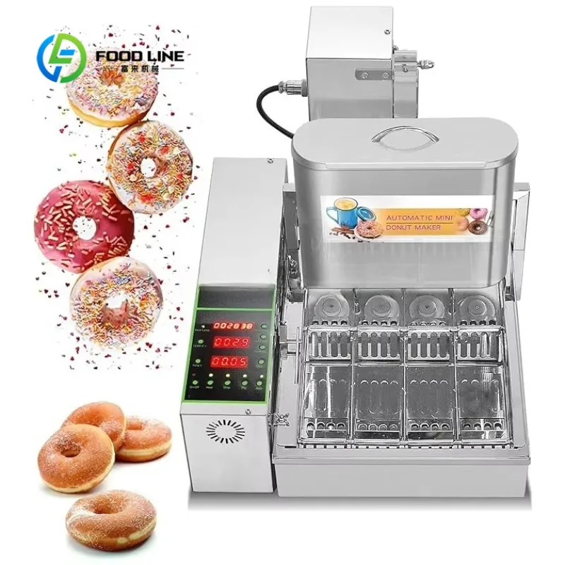 New CE Certified 4-Line Commercial Automatic Donut Machine High (1750pcs/h) 304 Stainless Steel for Fruit Milk Doughnuts Custom