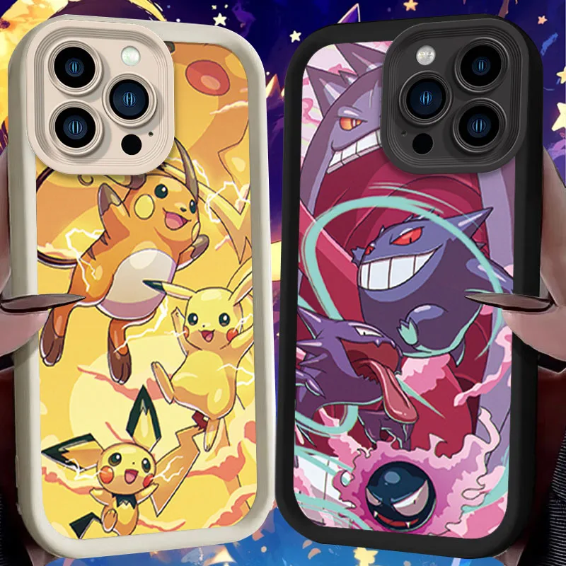 Cartoon P-Pokemon Case For iPhone 16 15 14 13 12 11 Pro Max X XS X S Max XR SE 2020 7 8 Plus iphone16 TPU Soft Silicone Cover