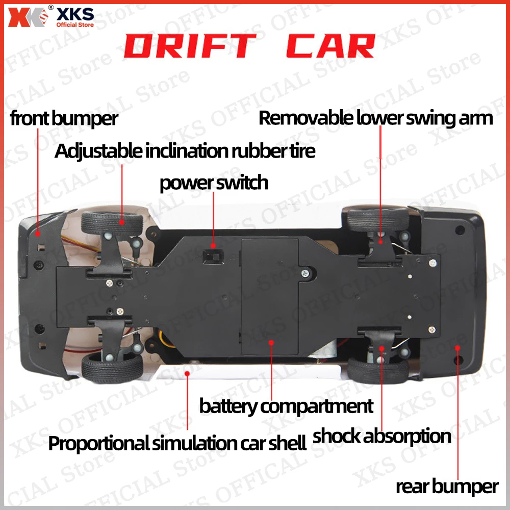 XKS LDRC AE86 Modello 1/18 Mini RWD RC Auto Drift Racing 2.4Ghz Anti-Interferenza con Luci A LED Elettrico RC Giocattolo Regalo per I Bambini