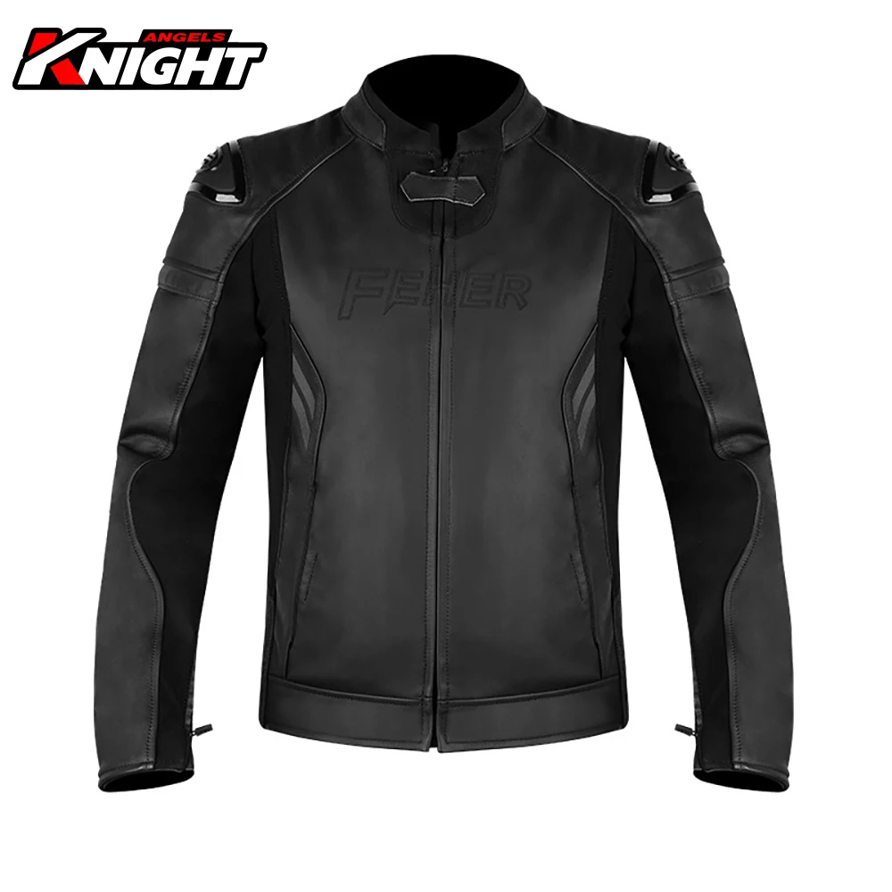 

Men's Motorcycle Leather Jacket Detachable Motorcycle Waterproof Jacket Wear-resistant Breathable Motorcycle Riding Warm Jacket