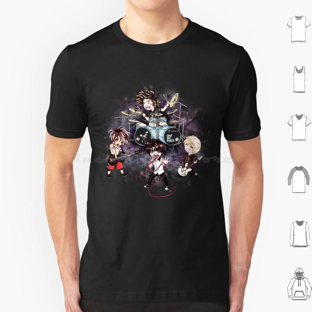 Camiseta de algodón Chibi One Ok Rock para hombre y mujer, con estampado DIY de la banda One Ok, música japonesa, gira One Ok, banda japonesa, One Ok japonés
