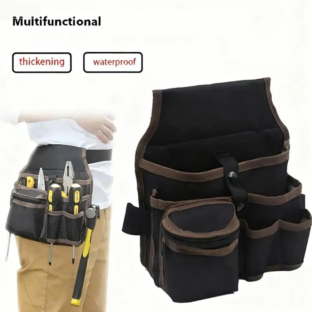متعددة الوظائف أداة حقيبة التخزين الحقيبة حزام كهربائي أدوات الحفر الخصر حقيبة وجع مفك الأجهزة أداة أكياس المنظم #4