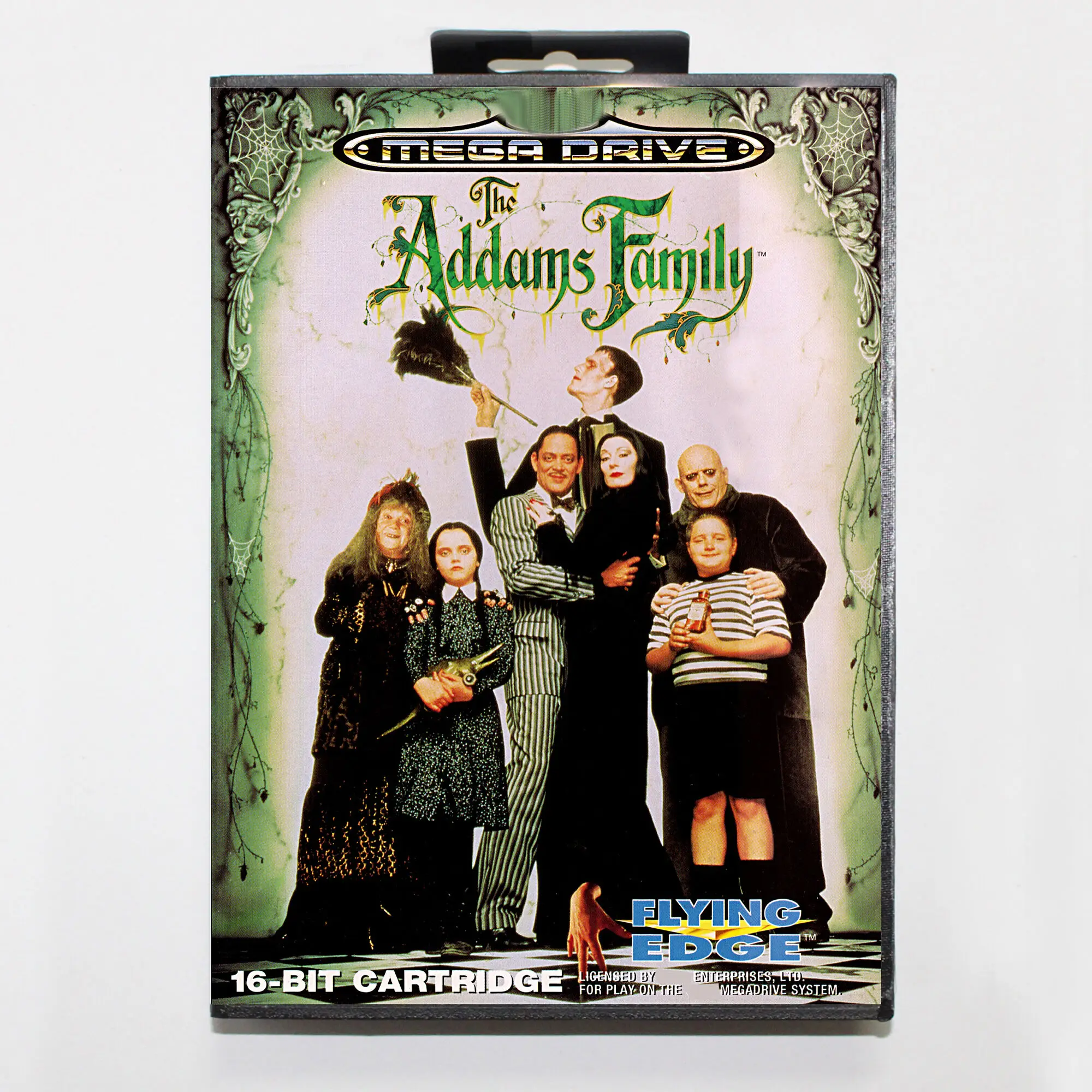 Addams familia con caja europea para Sega MD, Cartucho de juego de 16 bits, Megadrive Genesis system