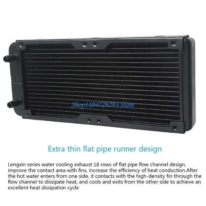 

Water Cooling Computer Radiator 18 Pipe Aluminum Heat Exchanger Liquid Cooling