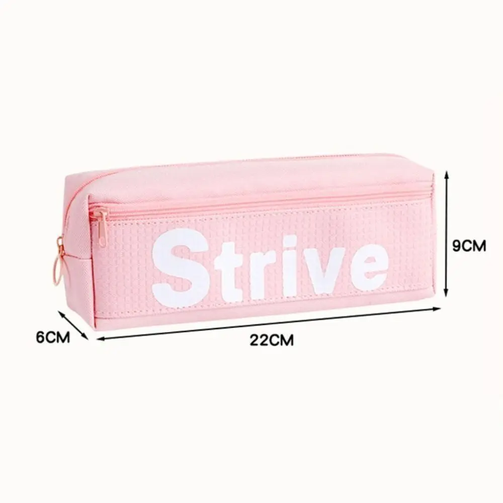 New Canvas Pencil Case Double Layer Large Capacity Pencil Box Cute Multi-function Pencil Bag Students