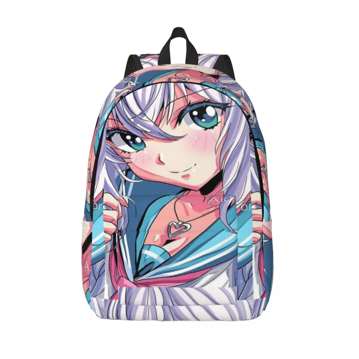 

Красивый белосатый аниме девушка элегантная школьная форма портрет простой и стильный рюкзак холст рюкзак мужской рюкзак