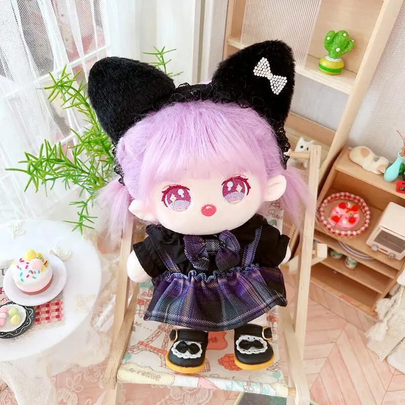 

20CM Idol Doll Clothes Black Dress JK Uniform Skirt Plush Dolls Accessories Jisoo Lisa TWICE MOmo Mina Gifts