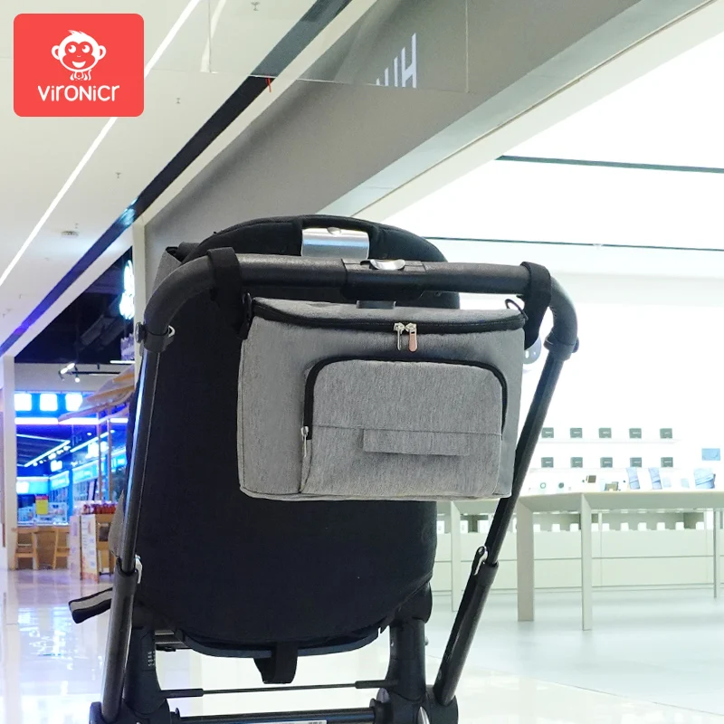 Stroller Organizer Bags Mummy Large Capacity Travel Hanging Bag Bottle Holder Pram Diaper Bags Baby Stroller Accessories