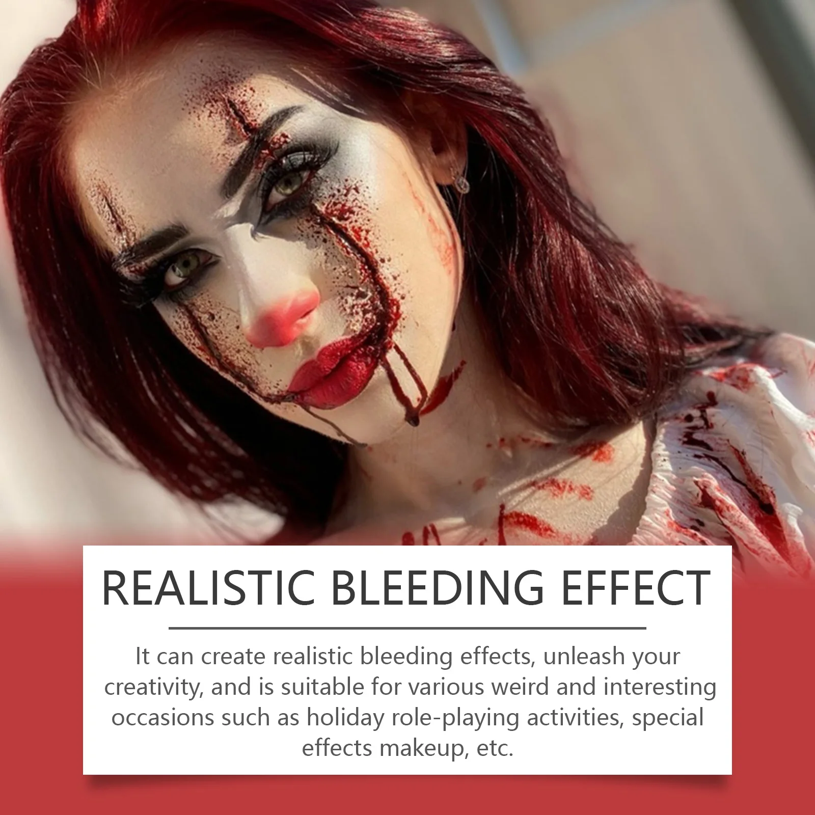 ฮาโลวีนเลือดปลอมแต่งหน้าชุด Blood Drop แวมไพร์ผีดิบคอสเพลย์ล้างทําความสะอาดได้ Mock เลือดสเปรย์เลือดปลอมสําหรับปาร์ตี้สยองขวัญสีแดงเครื่องมือ