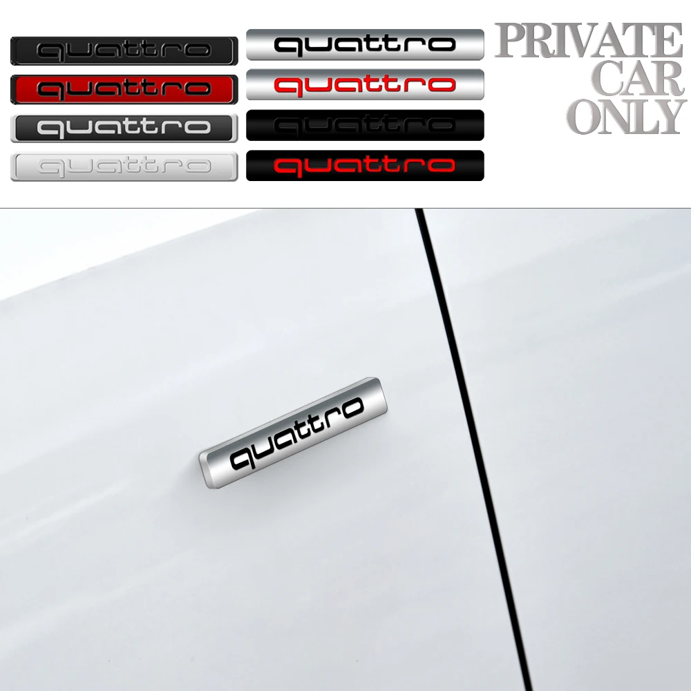 3D ABS Car Side Body Fender Trunk Sticker For Audi Sline A6 C6 A4 B7 A5 B8 A3 A1 C5 Q3 8P 8V Q5 B7 B6 B9 RS Q7 A7 A8 S3 S4 8L Q6 view 2