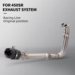 Full Exhaust System For Motorcycle CFMOTO 450SR 450SS 2022-2024 Modified Front Middle Link Pipe