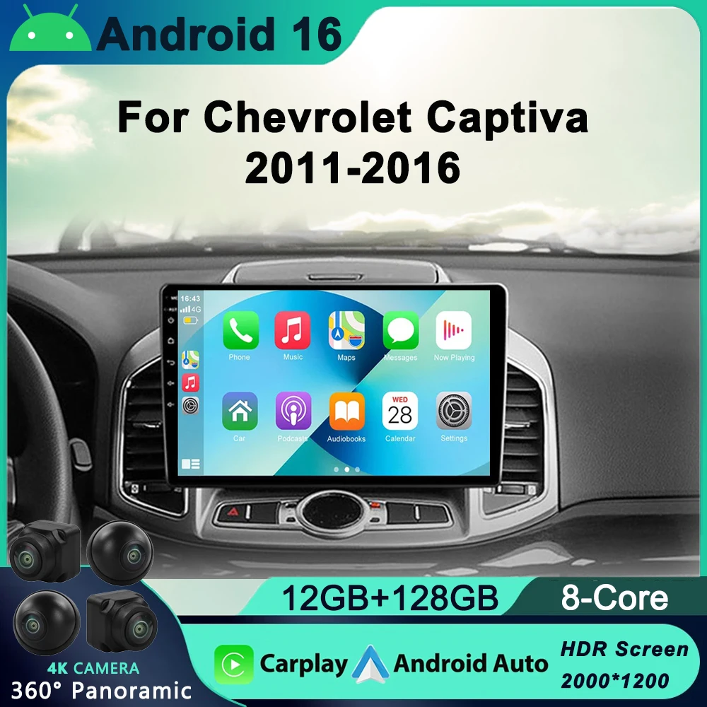 

2 Din Android Auto Carplay Radio For Chevrolet Captiva 1 2011 - 2016 GPS Multimedia Video Player Stereo Carplay DVD Head Unit