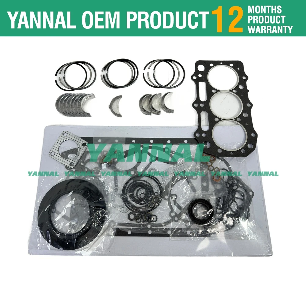 S773L S773 Piston Ring Set Full Overhaul Gasket Kit For Shibaura Engine TZ25DA