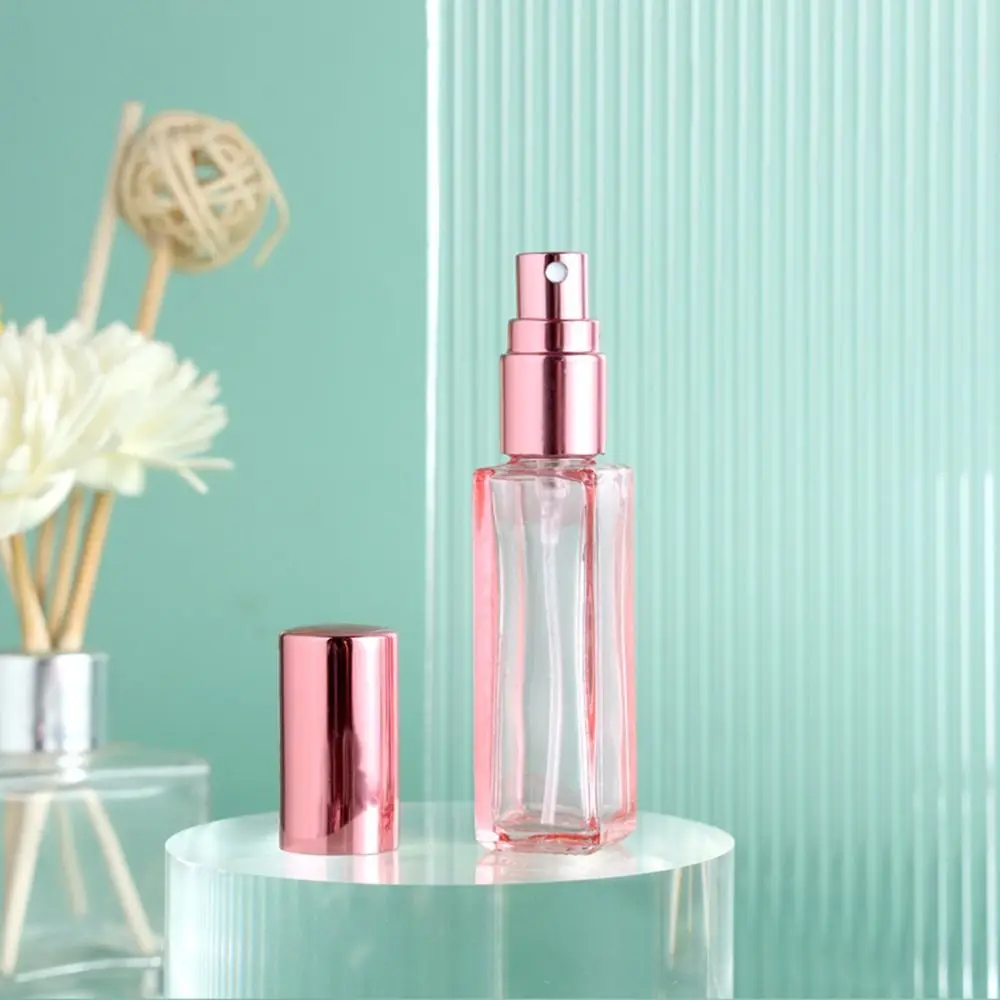 Tragbare Bunte Quadratische Sprühflasche Feiner Nebel 10ml 20ml Glasflasche Nachfüllbare Flasche Zerstäuber Probenfläschchen Reise – Detail 4