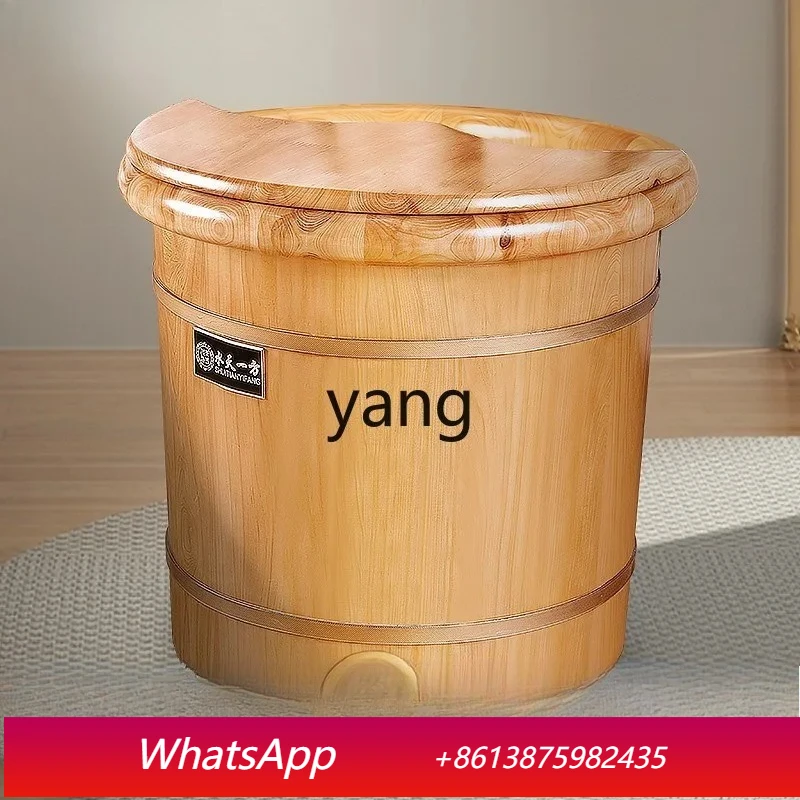 LTT constant temperature heating foot bath foot bucket household calf foot therapy wooden bucket