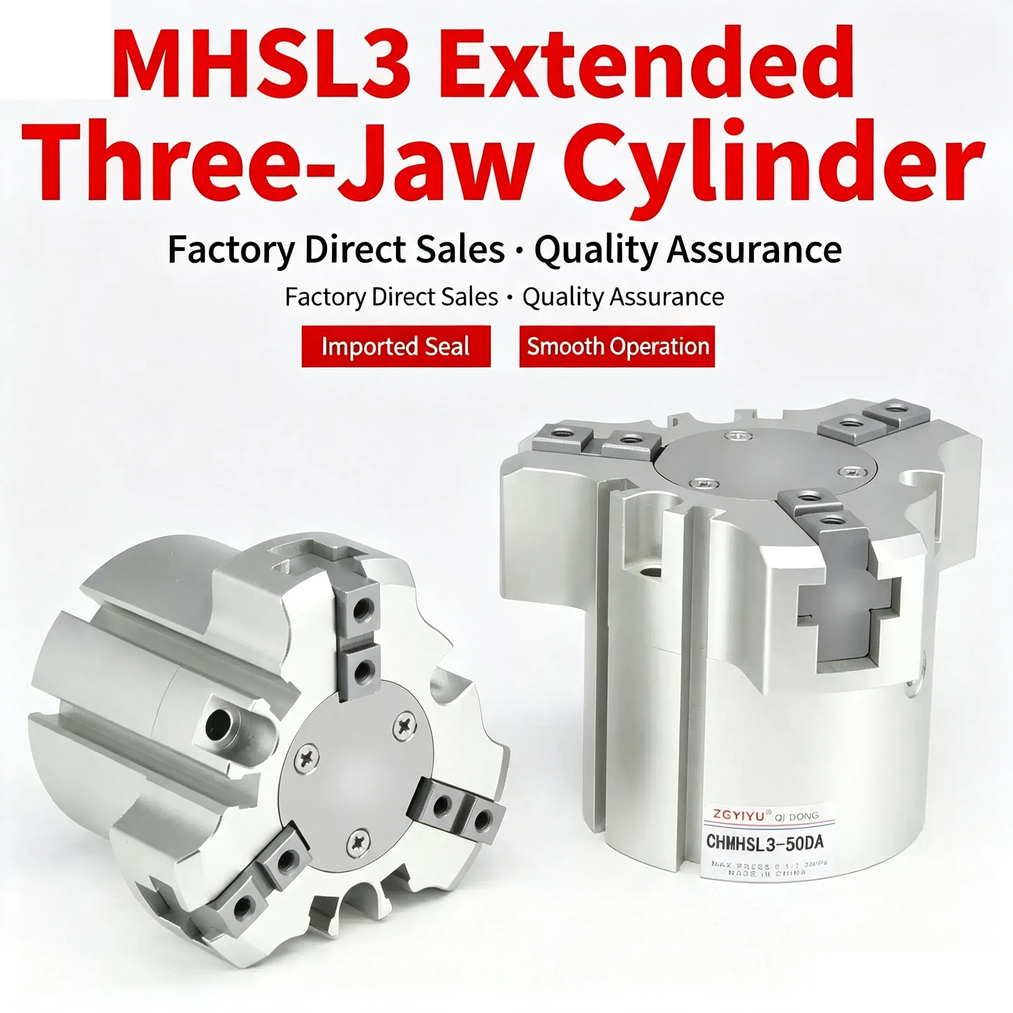 MHSL3-16D MHSL3-20D MHSL3-25D MHSL3-32D MHSL3-40D MHSL3-50D 63D MHSL3 Parallel Type Air Gripper/3-Finger Type Long Stroke