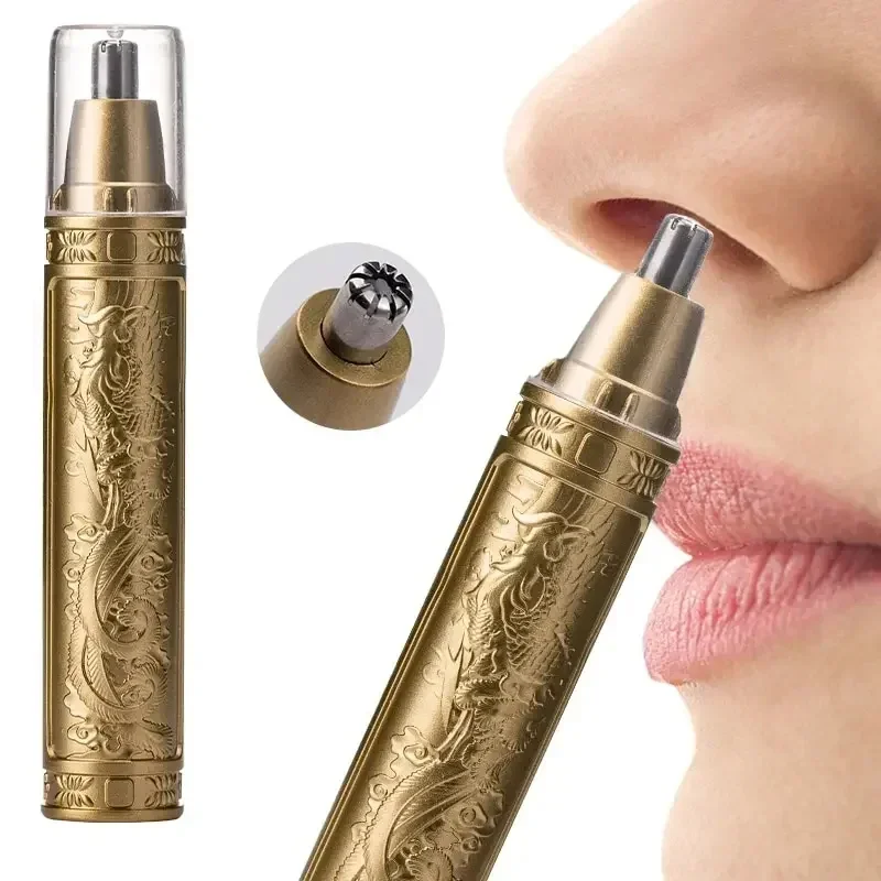 Nose Hair Trimmer Golden Dragon And Phoenix Clear Nostrils Small And Convenient Washing With Knife Head Unisex Convenience