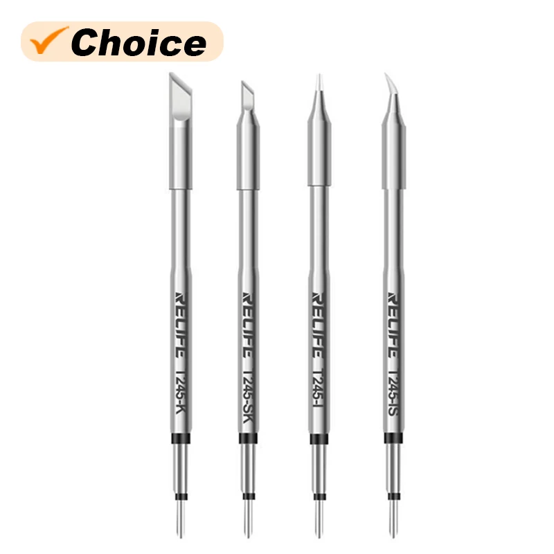 RELIFE RL-T245 Series Soldering Iron Tip Universal T245 Handle Heating Up Rapidly Multilayer Plating Soldering Iron Tip