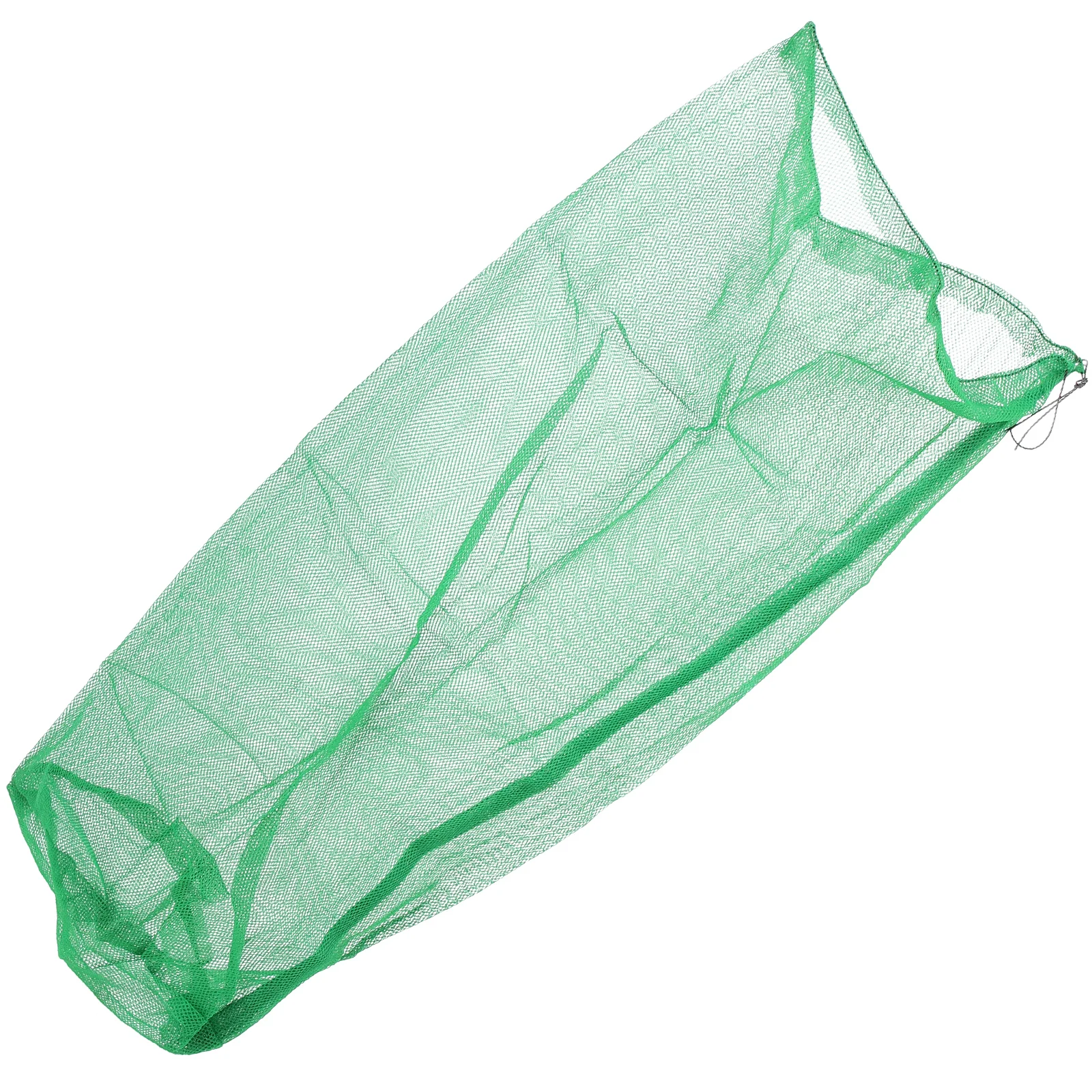 

2 Pcs Portable Fishing Net Bag Collection Catching Basket Catchers Gear Nylon Holder Drawstring