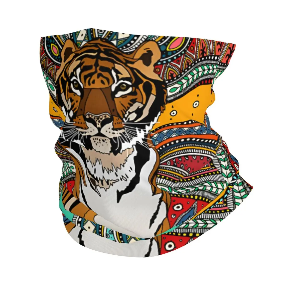 Indian Tiger Thin Bandana Neck Gaiter Wrap Scarf Headband Neck Cover