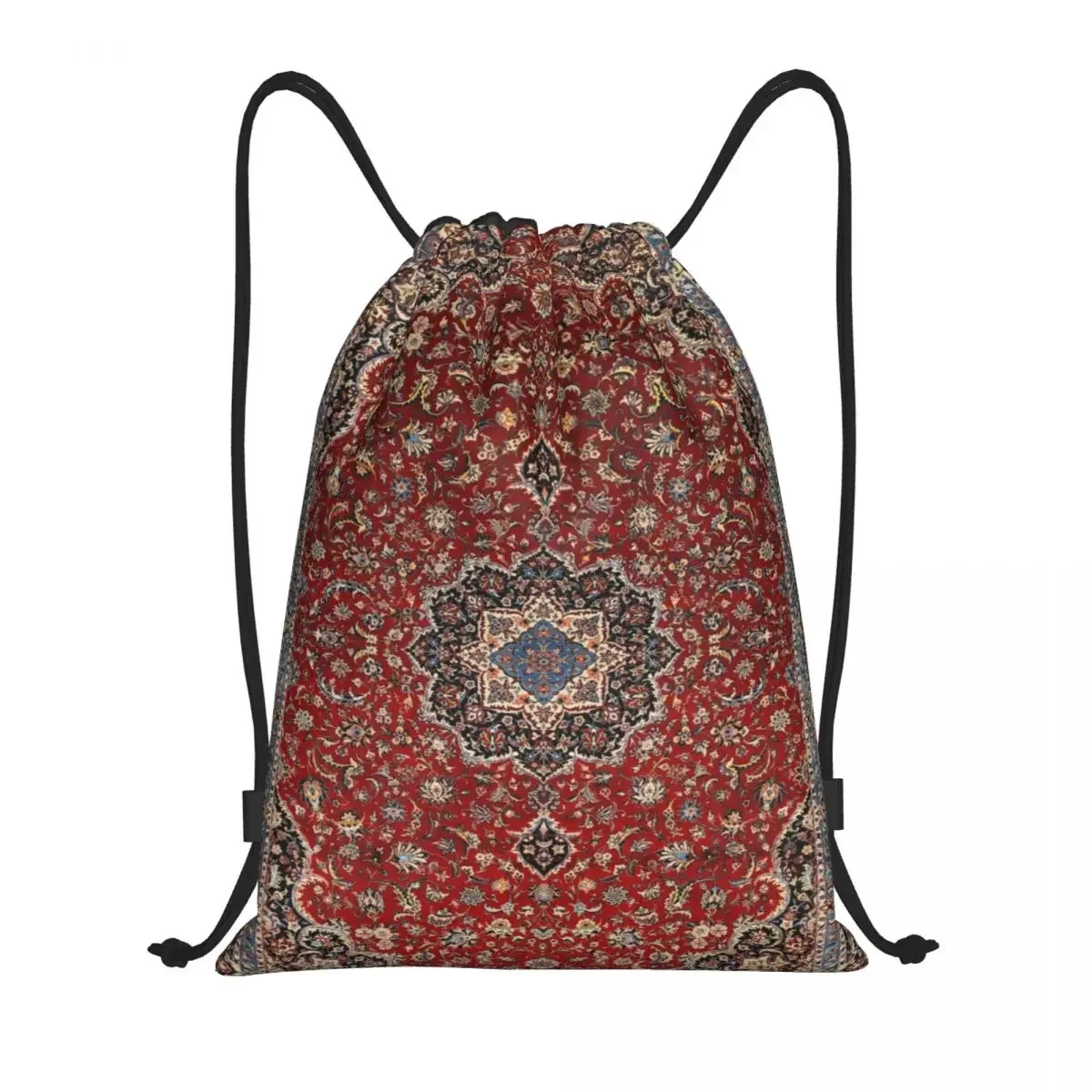 Vintage Oriental Traditional Moroccan Turkish Style Drawstring Bag Women Men Lightweight Bohemian Sports Gym Storage Backpack