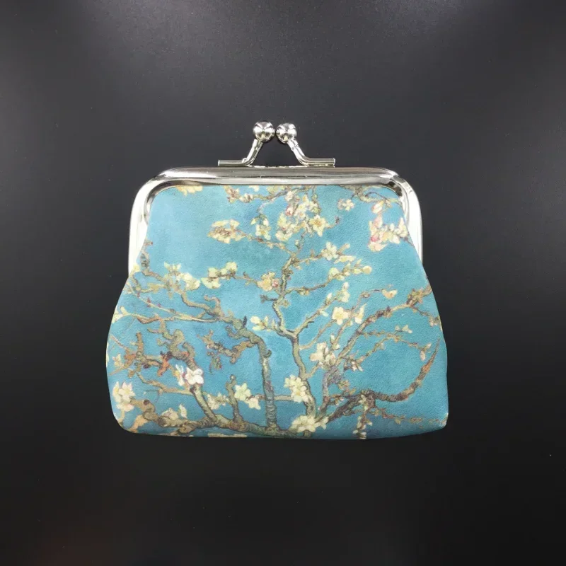 Van Gogh Ölgemälde Geldbörse Männer und Frauen buntes Aussehen Brieftaschen halter europäischen Retro-Stil Schnalle Aufbewahrung tasche