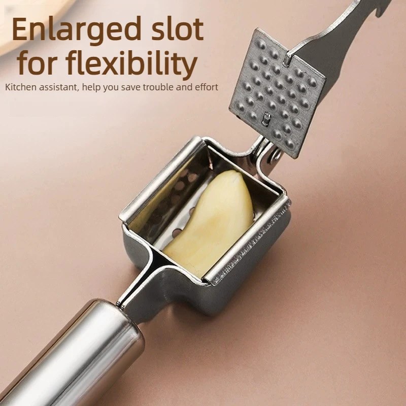1Pc Stainless Steel Multifunctional Garlic Press Bottle Opener Manual Crusher Creative Kitchen Tools Utility Tool Kit Sets Pro