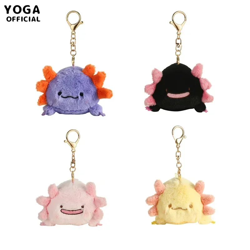 Kawaii Little Axolotl Plush Bag Charm, Stuffed Animal Keychain Clip On Bag Keychain Backpack Clips Squishy Soft Plush Toy Animal