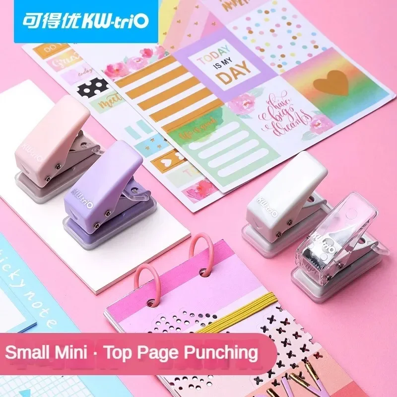 Single Hole Punch For DIY Handicrafts Card Craft Hole Paper Handheld Punch Mini Creative Stationery Tools Office School Gadgets