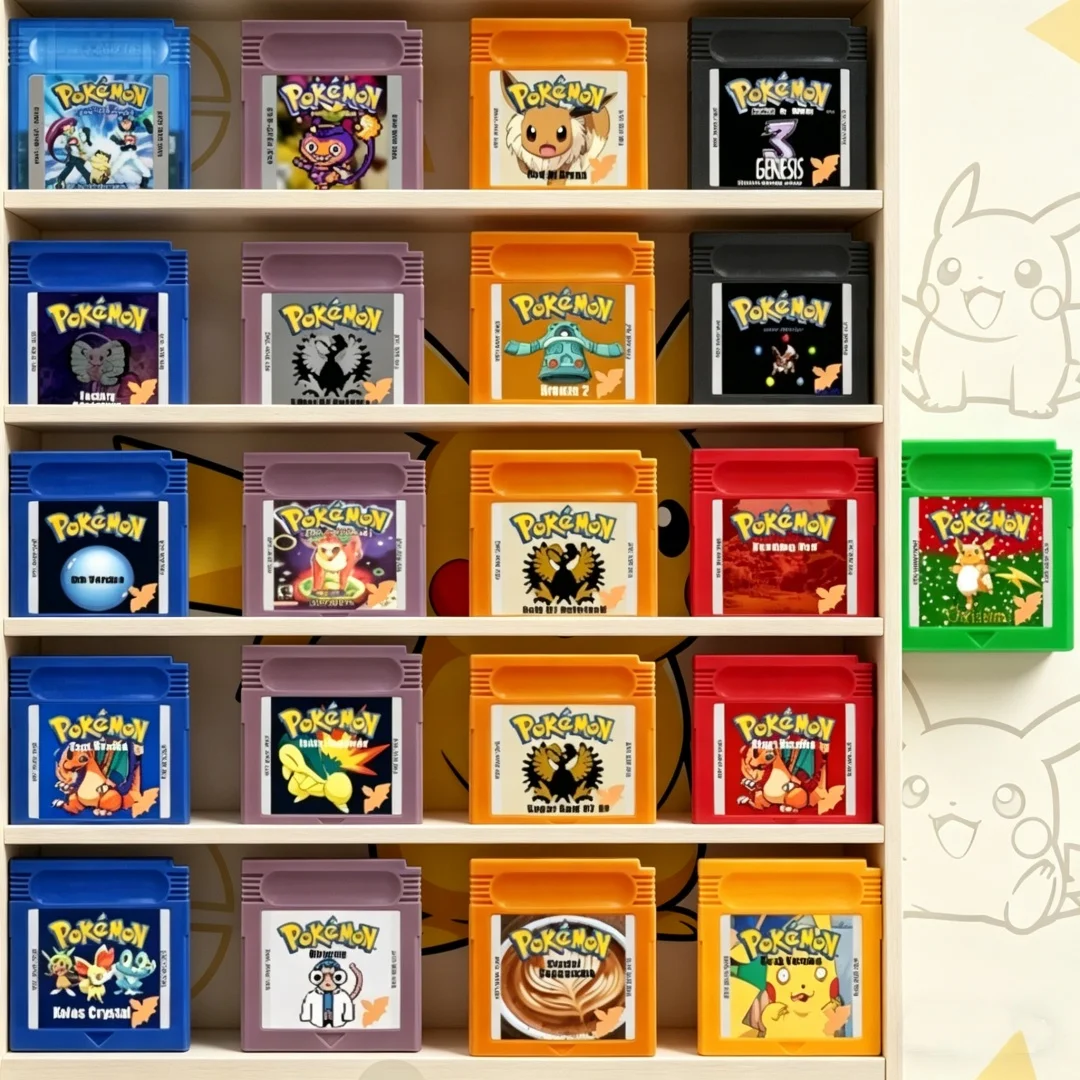GBC Pokemon Series Game Cartridge Black White Genesis Gold Silver 97 Bronze 2 Video Game Console Card