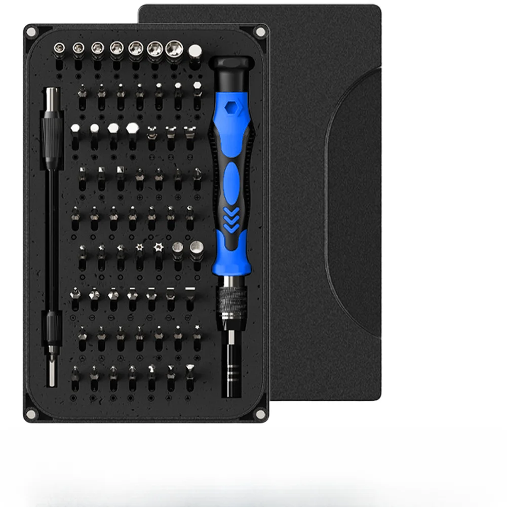 66-Piece Precision Screwdriver Kit Featuring Chrome Vanadium Steel Bits for Mobile Laptop and Electronics Maintenance
