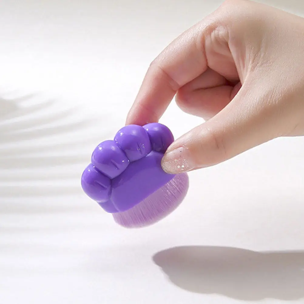 

2pcs Cat Claw Makeup Brush Portable Foundation Brush For Blush Concealer Loose Powder Facial Tool Travel Use