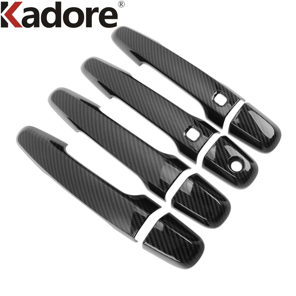 Car Side Door Handle Cover Trim For Mitsubishi Pajero/Montero/Shogun sport 2019-2022 2023 2024 2025 Carbon Fiber Accessories view 2