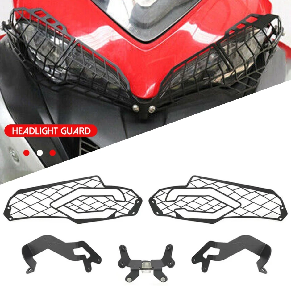 

FOR Ducati MULTISTRADA 1200 1260 ENDURO S PIKES PEAK S D AIR/S GRAND TOUR 950 S Motorcycle Headlight Guard Grille Protector Part