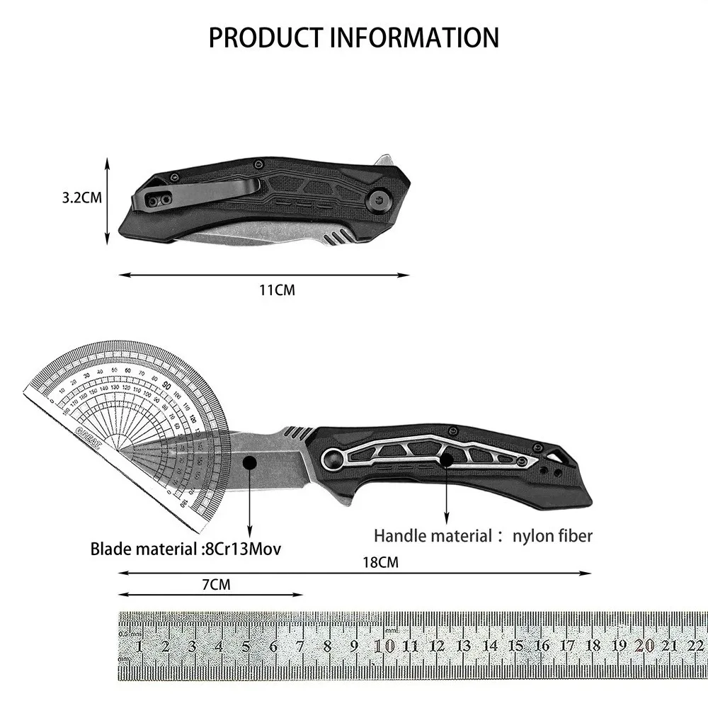 2025 نمط جديد متعدد الوظائف سكين للفرد 8Cr13Mov شفرة في الهواء الطلق أداة تكتيكية بقاء Cuter التخييم التنزه السكاكين الصيد #6