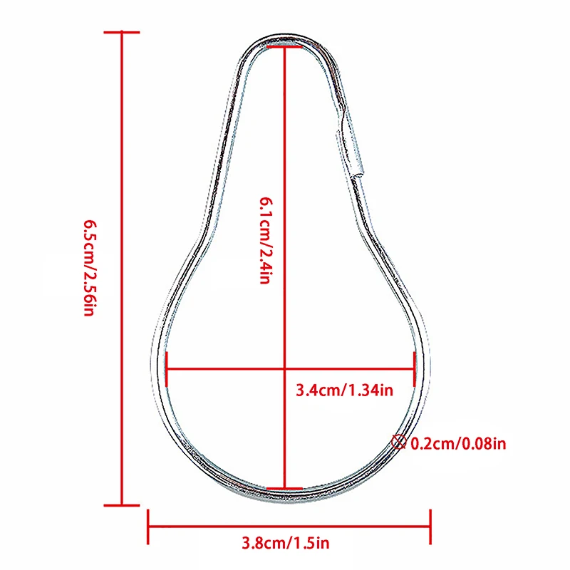 10/20pcs Curtain Open Gourd Rings Carabiner Keychain Clip Window Curtains Hook Bath Shower Curtains Rods Clamp Accessories