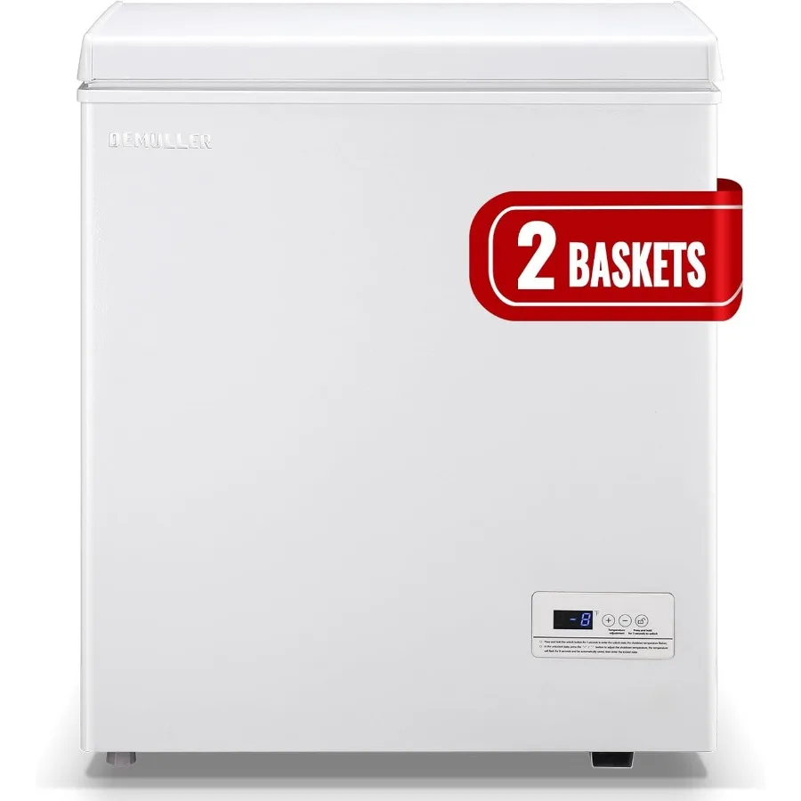 

Compact Chest Freezer with Electronic Temperature Control for Home or Garage Use Maintains Range from 41 to -15 4.0 Cubic Feet