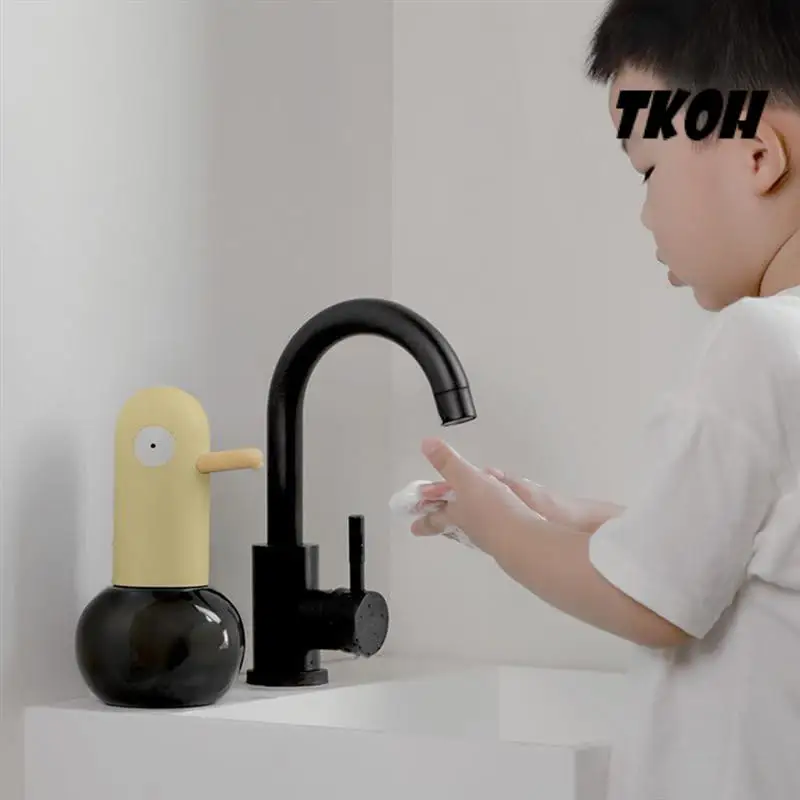TKOH-Automatic Induction Foam Soap Dispenser Contactless Duck Shape Soap Dispenser 400Ml,High-Precision Sensor Soap Dispenser